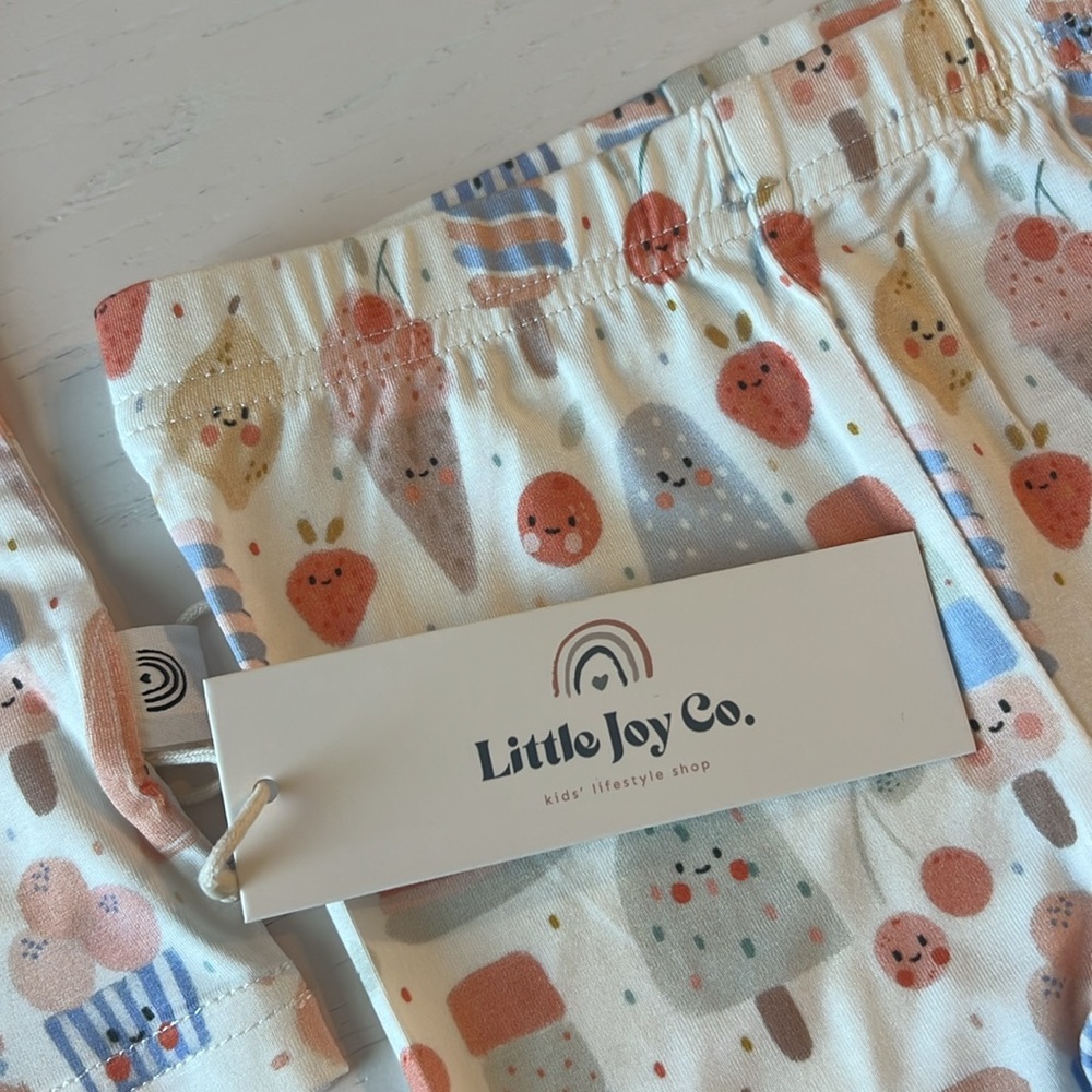 Little Joy Co Popsicle Bows Bamboo Shorts Pajama Set 3T 6 - Picture 3 of 6